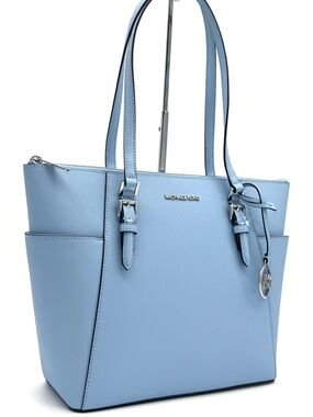Michael Kors Jet Set Medium Pocket Tote Bag South Pacific Blue